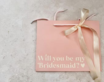 Gepersonaliseerde cadeauzakjes voor bruidsmeisjesvoorstel, meerdere maten.