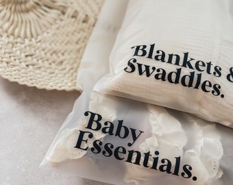 Krankenhaustaschen-Organizer x15 – MEHRERE GRÖSSEN | Umstandstaschen | Wiederverwendbare Beutel mit Reißverschluss | Essentials für Mama und Baby | Geschenk zur Babyparty