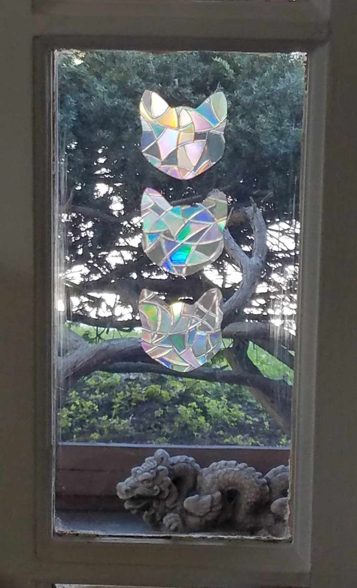 Rainbow Window FilmCat Suncatcher Sticker Cling Decals Etsy