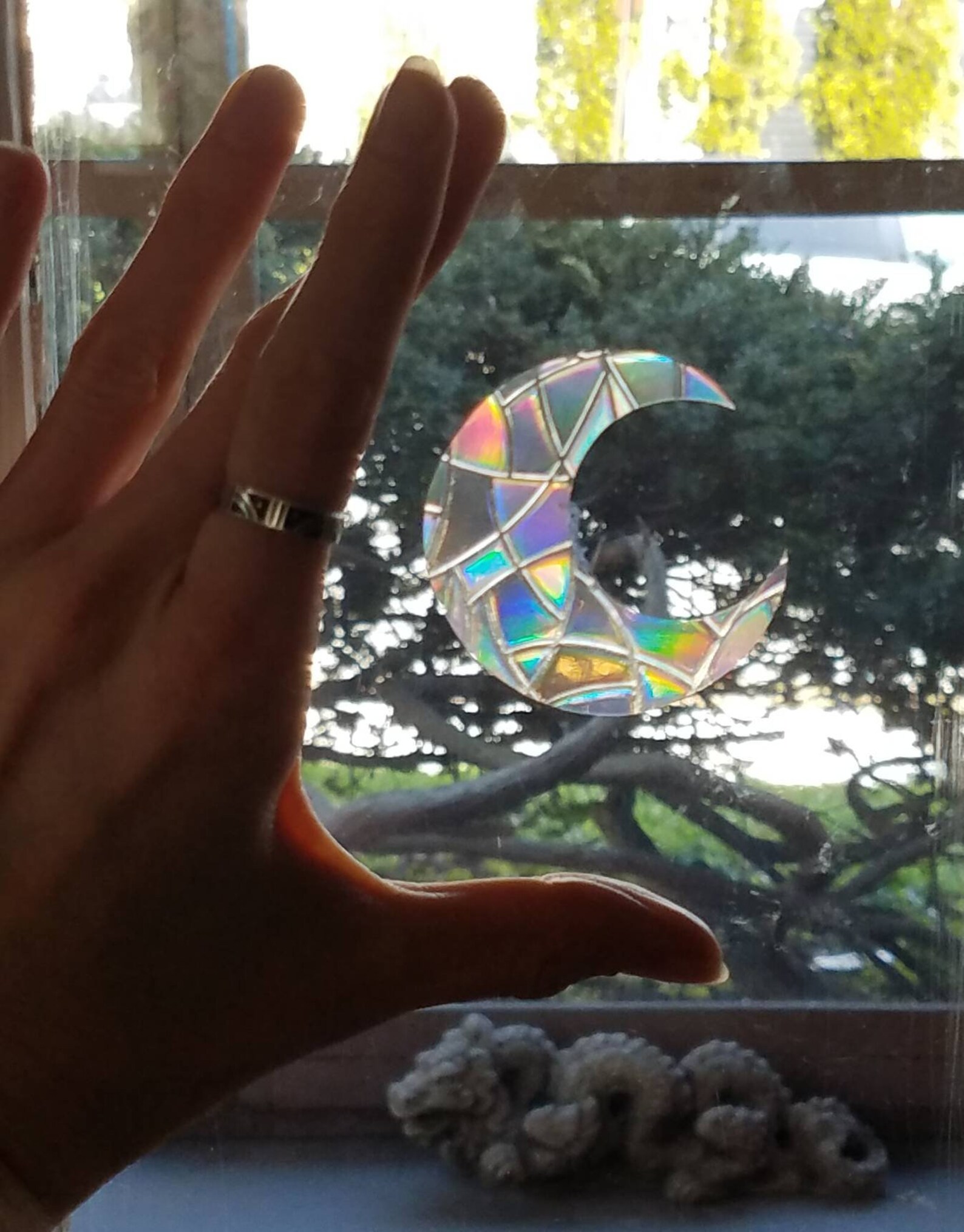 Rainbow Window Filmmoon Suncatcher Sticker Cling Decals Etsy