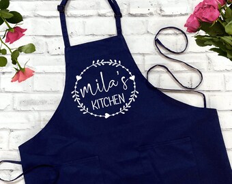 embroidered custom apron Unisex personalized custom apron women apron woman gift monogram apron men apron chef gift baking apron