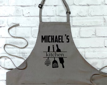 Father's Day Personalized Apron, Apron for Men, ULTRA LightWeight, Men Apron, Mens Gift, Fathers day gift, Cooking Gifts, Cooking apron