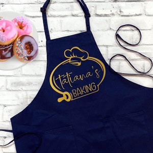 Personalized Bib Apron for women , Lightweight  Bakers Gift,  Cooks Present, Custom Aprons for Women Hostess Gift Ideas Baking Gifts