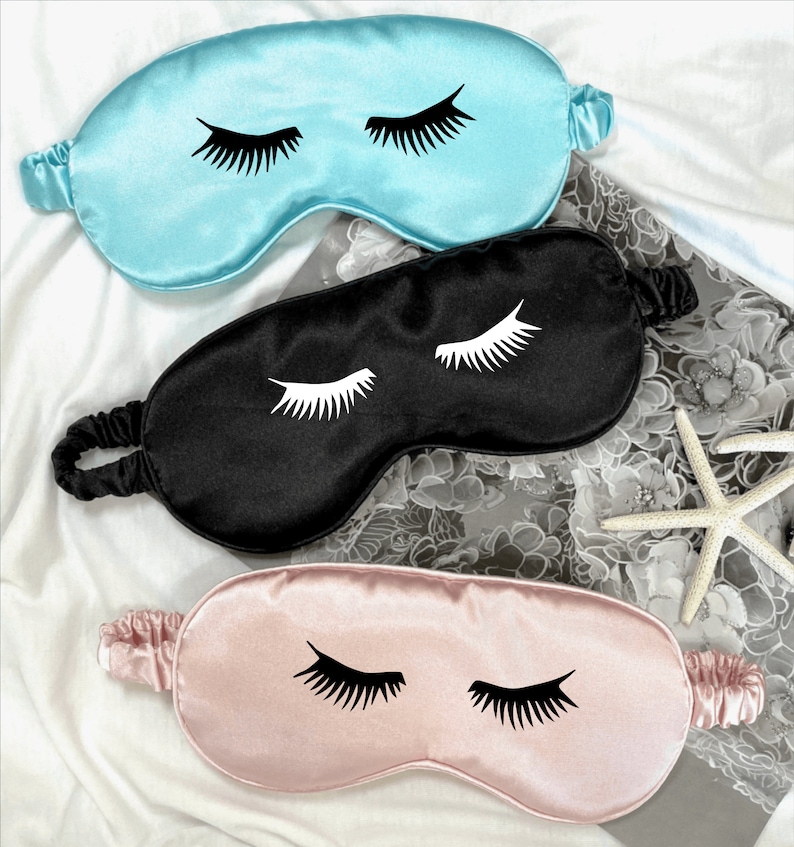 EYELASHES Sleep Mask for Women Personalized Mother's Day Etsy