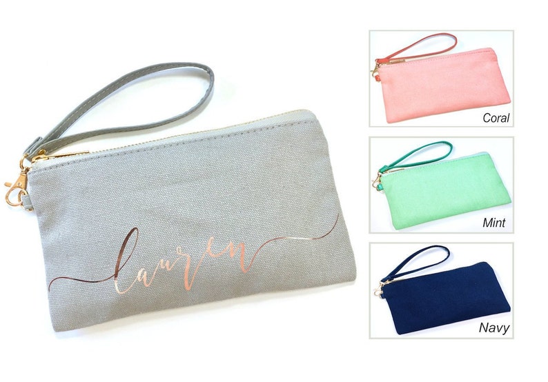 Zippered Pouch/ Cosmetic Pouch/name / Personalized Gift/pencil Etsy