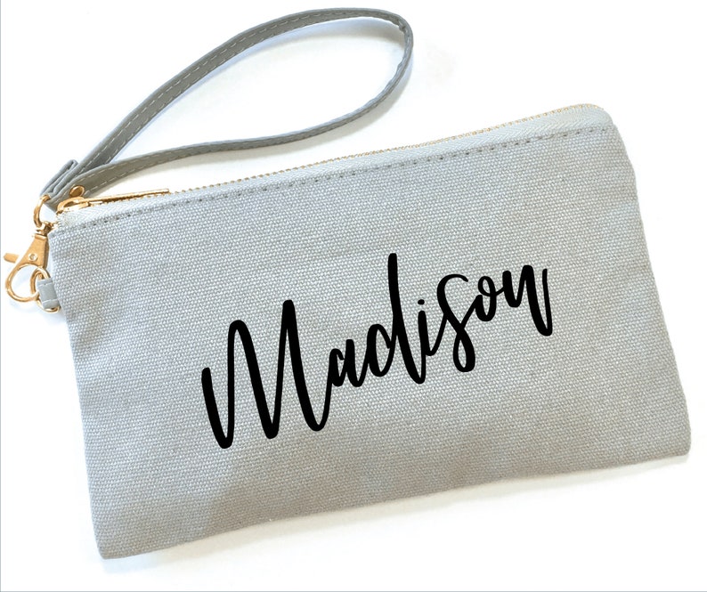 Zippered pouch/ cosmetic pouch/name / personalized gift/pencil Etsy