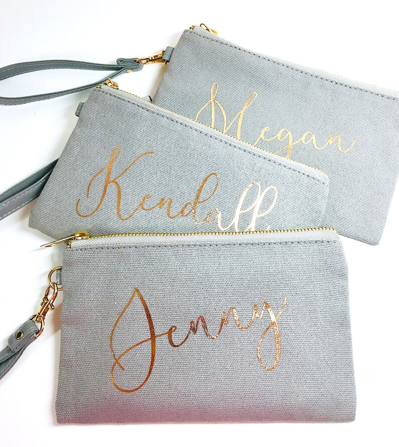 Zippered Pouch/ Cosmetic Pouch/name / Personalized Gift/pencil Etsy