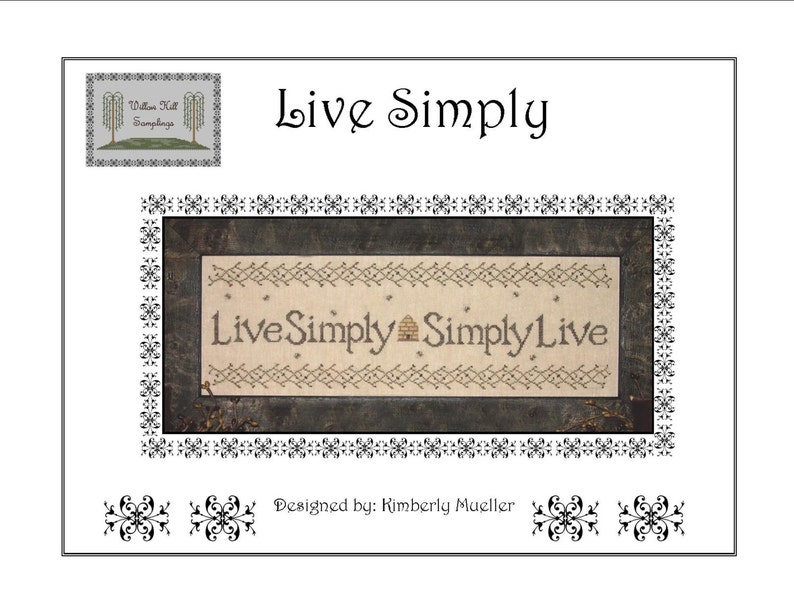 Live Simply Simply Live Cross Stitch Pattern Hard Copy - Etsy