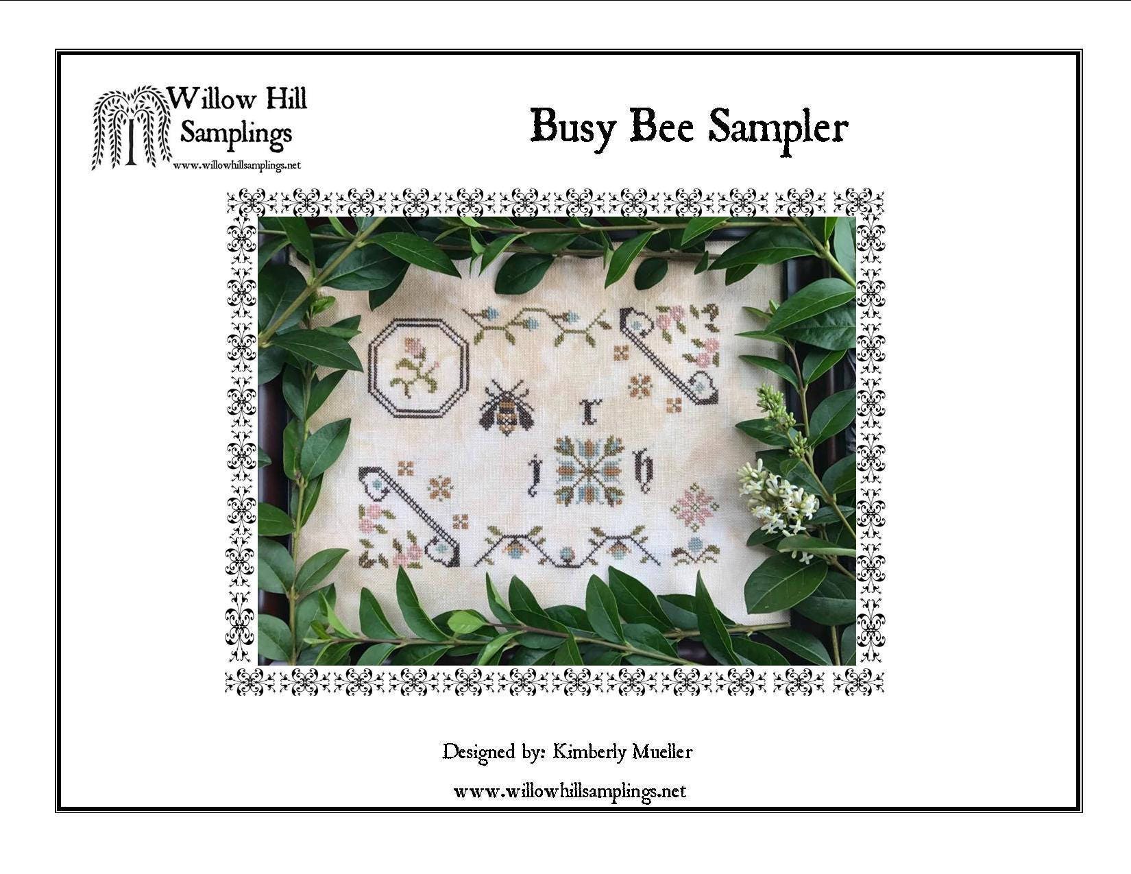 Busy Bee Sampler counted cross stitch pattern - Hard Copy