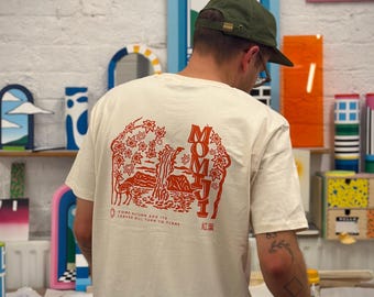 Organic Cotton T-shirt: Japan Autumn Maple Leaf Print
