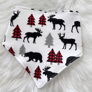 Woodland bandana bib