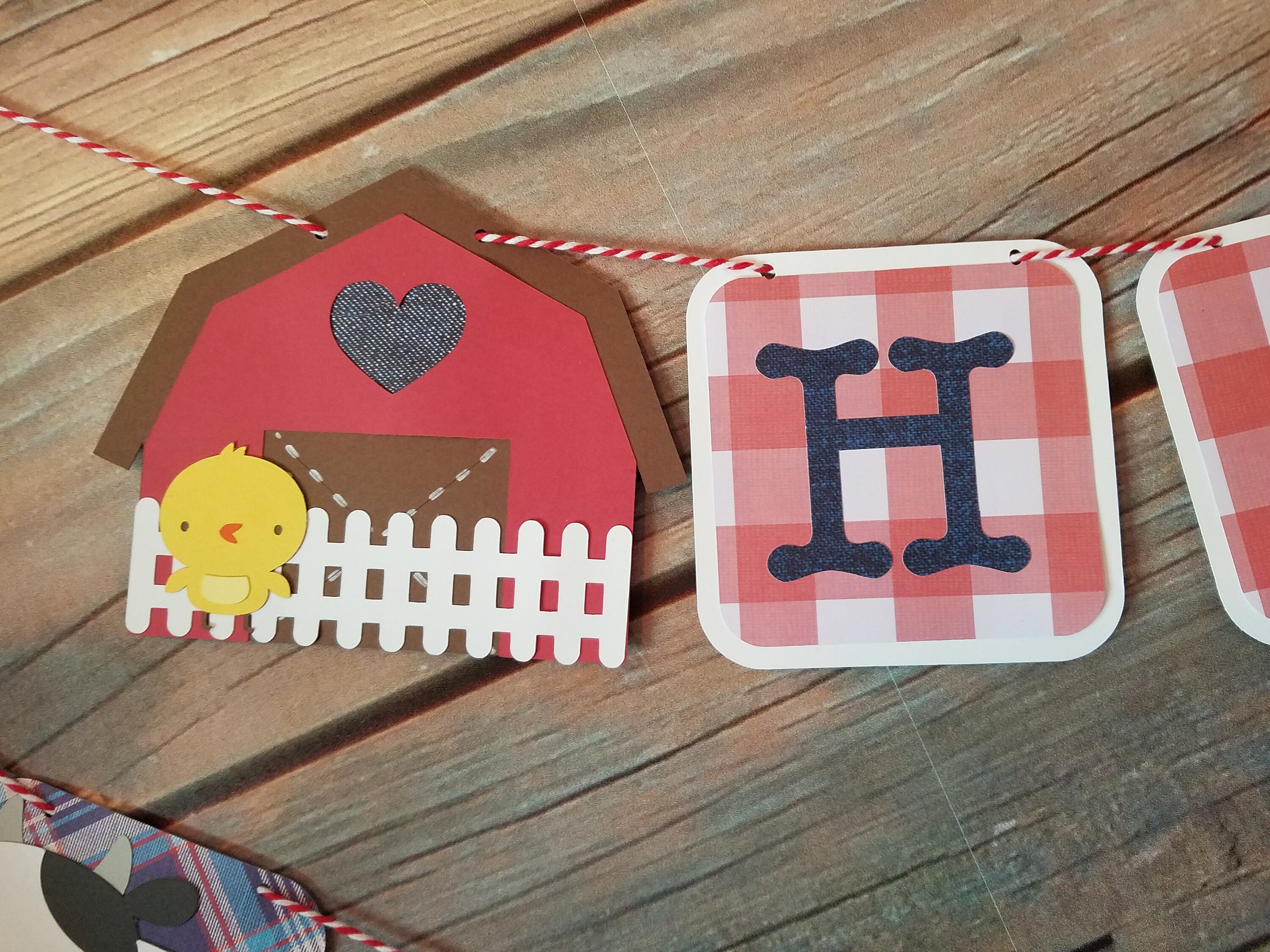Barnyard birthday banner barnyard party decorations barnyard | Etsy