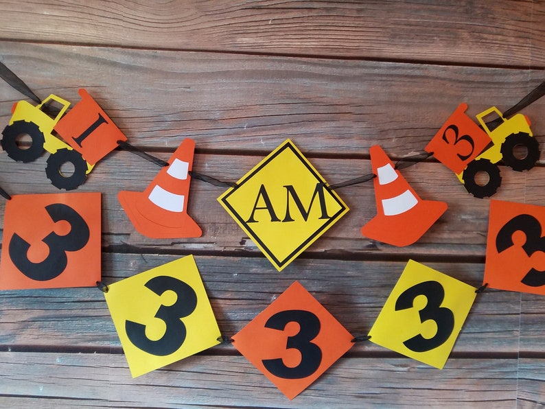 I Am 3 Construction Banner Construction Party Construction Etsy