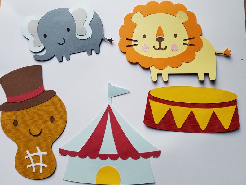 Circus Theme Die Cuts Circus Party Decorations Circus Party Etsy