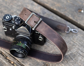 Personalized Quick Release Camera Neck Strap, Adjustable Leather Strap for Photographers with Multiple Cameras, Custom Gift
