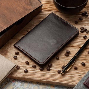 Passport Cover Leather Passport Holder with Personalize Passport Wallet for Men, Passport Case Monogram Travel Accessory, birthday gift