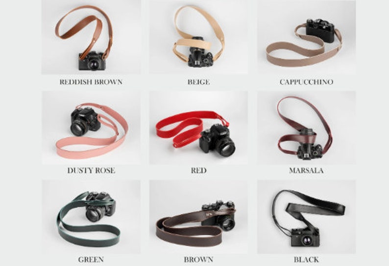 Engraved camera strap, leather cross body strap, shoulder belt for camera, personalize gift for photographer, leather camera strap for women image 10