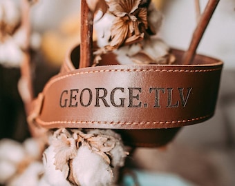 Custom Leather Camera Strap - Personalized Photographer Gift for Him or Her - Handmade Shoulder Strap for DSLR and Mirrorless Cameras