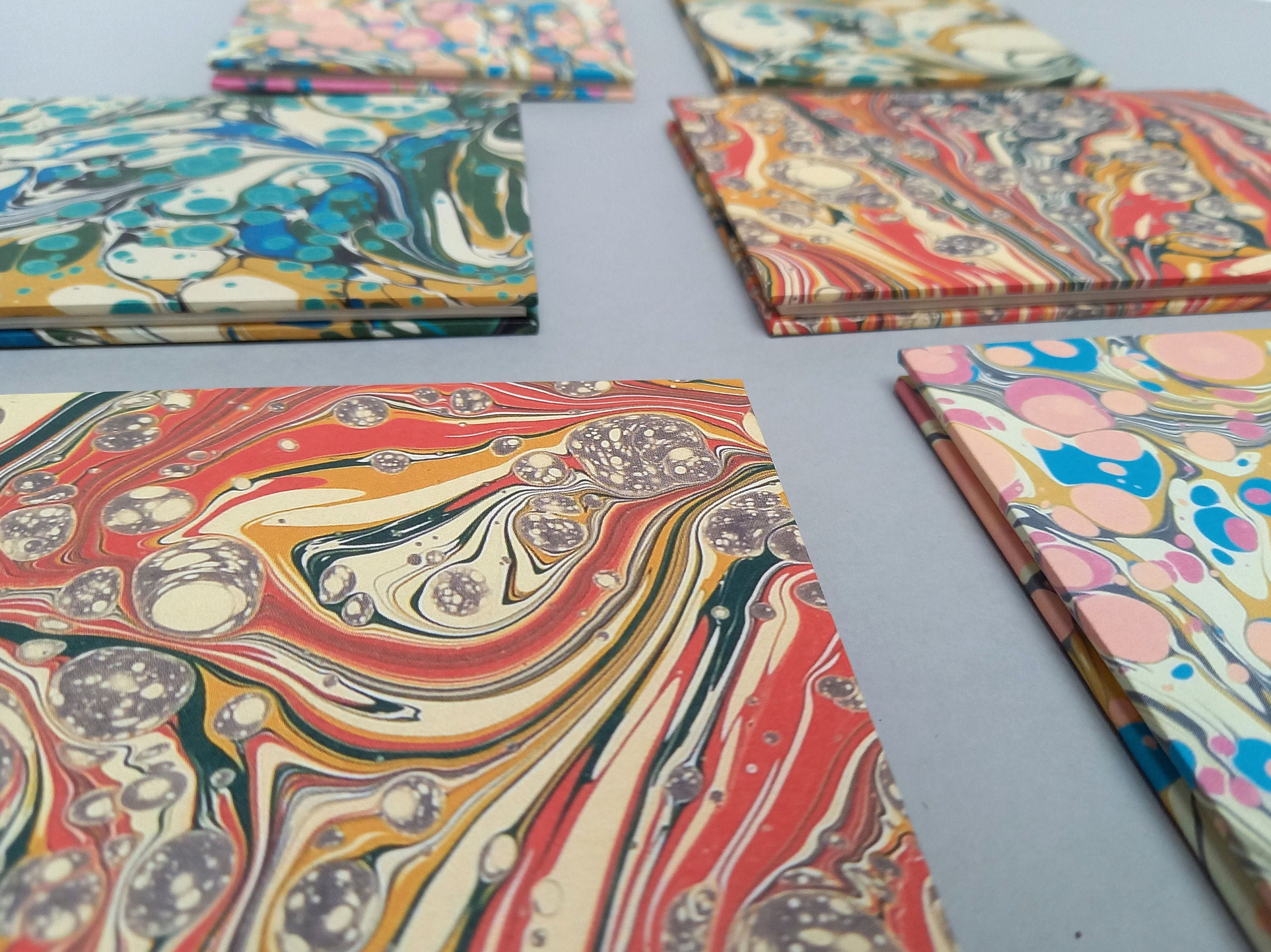 Pocket Sketchbook A6 Concertina Sketch Book Marbled Paper Etsy UK