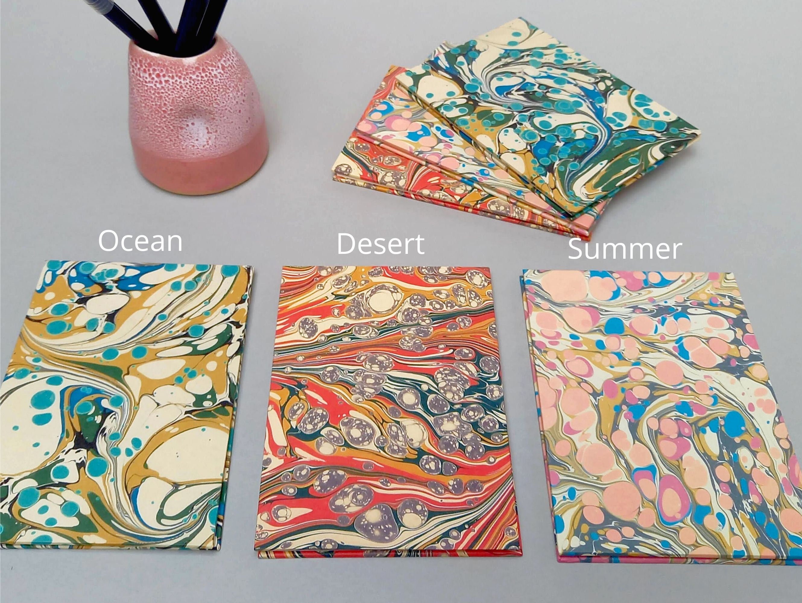 Pocket Sketchbook A6 Concertina Sketch Book Marbled Paper Etsy UK