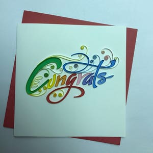 Carte de voeux Quilling félicitations