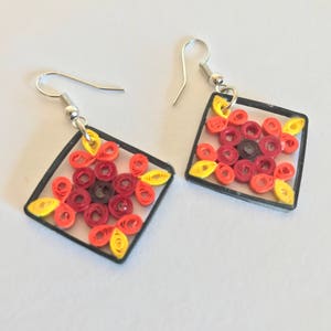 Quilling Earrings, Paper Earrings, Quilling, Handmade, Earrings, Jewelry, PoppinPaper