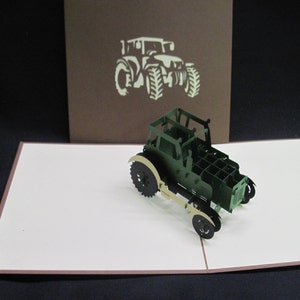 tarjeta pop-up de Tractor 3-d