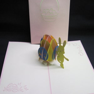 3D carte pop-up de Pâques, carte de Pâques, Pâques carte de voeux, carte de Pâques popup, carte de Pâques 3d