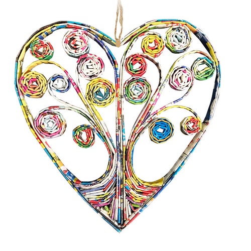 Bee Ornament Ecoart Recycled Quilled Paper Christmas Etsy