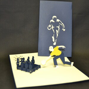Popup-Karte 3-d-Bowling