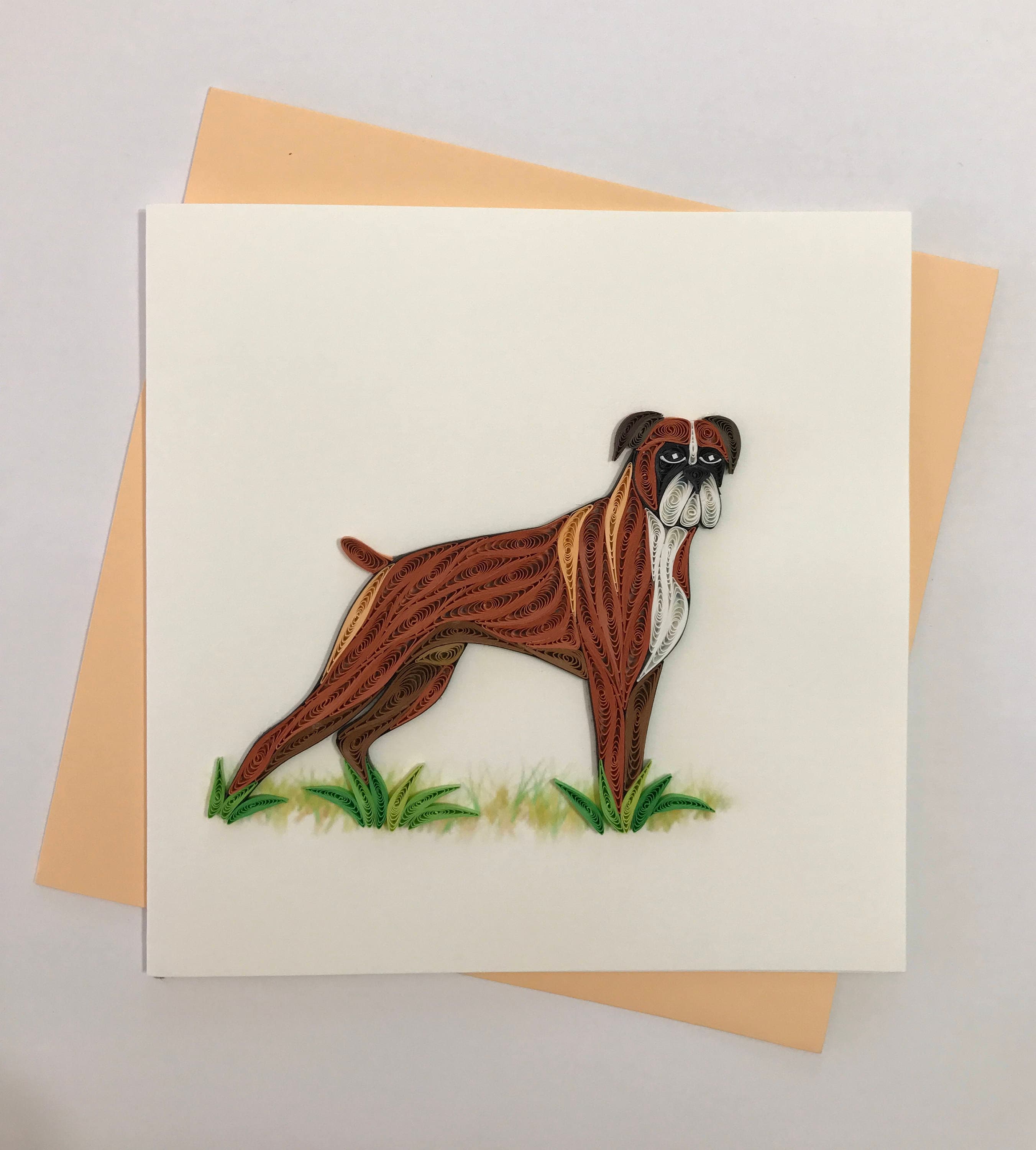 Chien Boxer Quilling Carte De Voeux Quilling Cartes Cartes Etsy France Chien Boxer Quilling Carte De Voeux Quilling Cartes Cartes Etsy France