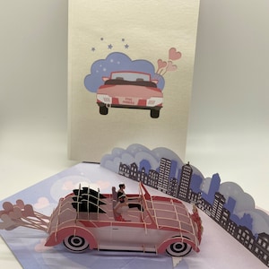 Wedding Card, pop up card, 3-d pop up card, popup card, 3d popup card, poppin paper, greeting card,  paper popup card, greeting card