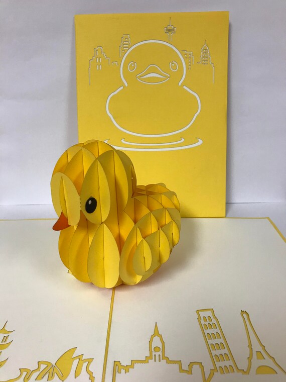 Canard En Caoutchouc 3 D Pop Up Carte Carte De Popup Carte Etsy Canard En Caoutchouc 3 D Pop Up Carte Carte De Popup Carte Etsy