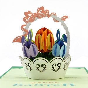 Cartão de Páscoa, cartão pop-up, cartão pop-up 3-d, cartão pop-up, cartão pop-up 3d, papel poppin, cartão de felicitações, cartão pop-up de papel, cartão de felicitações