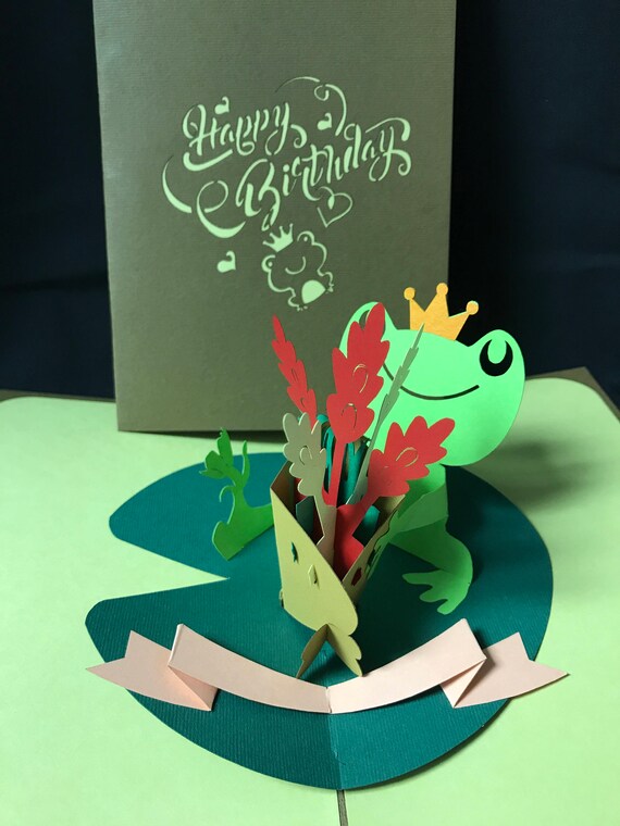 Grenouille 3d Pop Up Carte Carte Anniversaire 3d Popup Etsy Grenouille 3d Pop Up Carte Carte Anniversaire 3d Popup Etsy