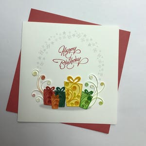 Happy Birthday Quilling Greeting Card