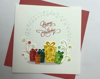 Happy Birthday Quilling Greeting Card