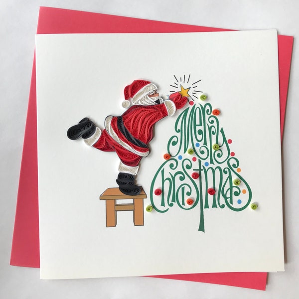 Christmas Card, Quilling Greeting Card, handmade greeting card, quilling cards, quilled cards, Greeting Card, Christmas Card