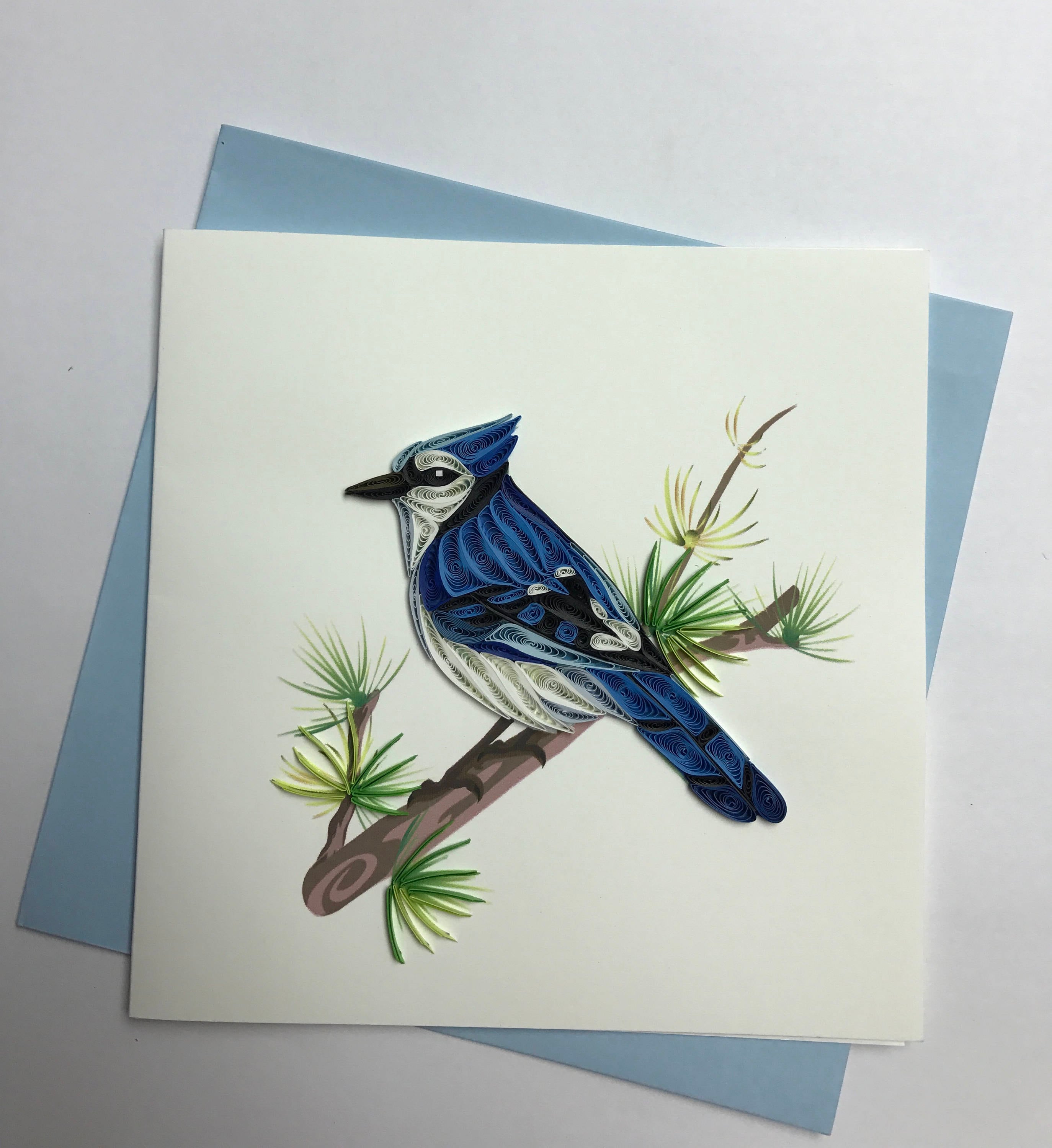 Blue Jay Quilling Greeting Card Etsy 日本