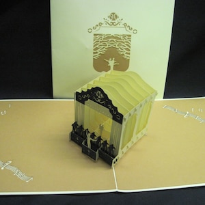 Cartão pop-up de teatro 3D