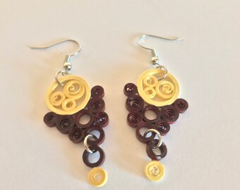Quilling Earrings, Paper Earrings, Quilling, Handmade, Earrings, Jewelry, PoppinPaper