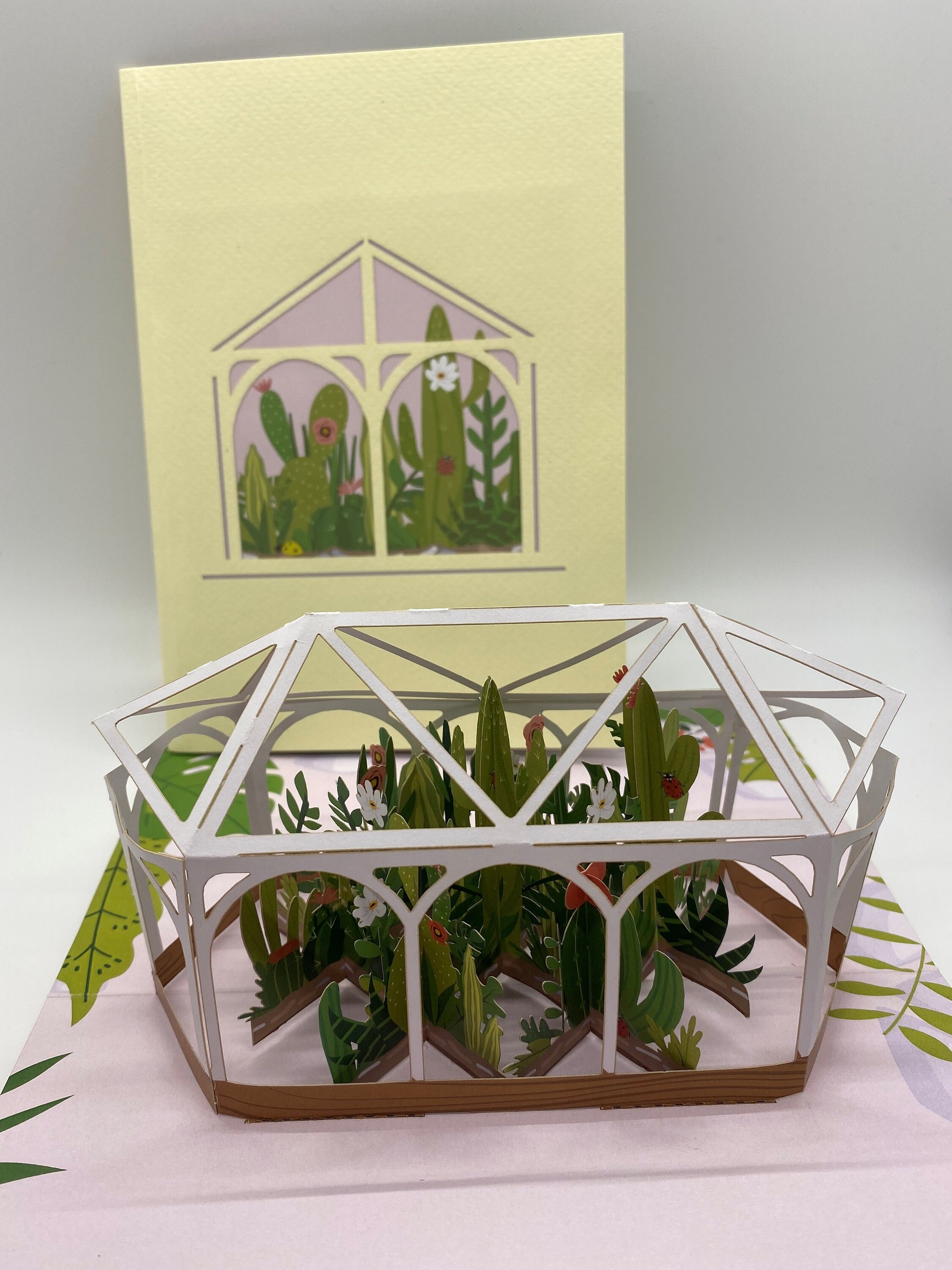 Greenhouse Card Pop up Card 3-d Pop up Card Popup Card 3d - Etsy