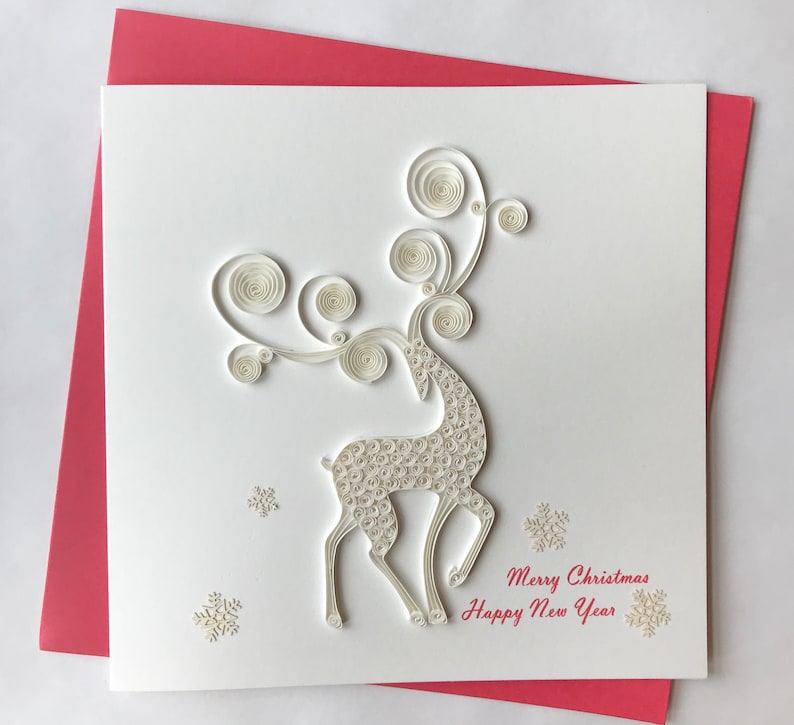 handmade greeting card Christmas Card quilled cards Quilling Greeting Card Greeting Card Christmas Card quilling cards