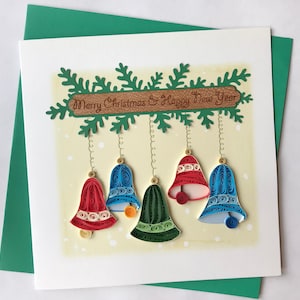 Cartão de natal, cartão de quilling, cartão de felicitações feito à mão, cartões de quilling, cartões de quilling, cartão de felicitações, cartão de natal