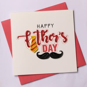 Giorno di padri Quilling Greeting Card, Quilling carte, biglietti d&#39;auguri, biglietti d&#39;auguri, cartolina d&#39;auguri fatti a mano, carta fatta a mano