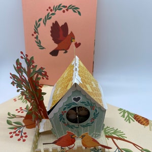 Kardinal Karte, Pop Up Karte, 3 d Pop Up Karte, Popup Karte, 3D Popup Karte, Poppin Papier, Grußkarte, Papier Popup Karte, Grußkarte