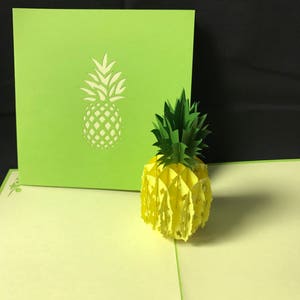 Pineapple 3-D Pop Up Card, 3D Birthday Card, Popup Card, Greeting Card, 3D Popup Card, 3D Popup Greeting Card, PoppinPaper