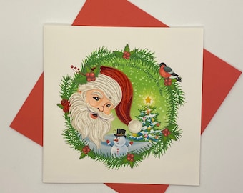 Christmas Quilling Greeting Card, handmade greeting card, quilling cards, quilled cards,