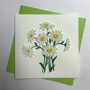 Gänseblümchen Blumen Quilling Grußkarte
