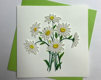 Daisy Flower Quilling Greeting Card